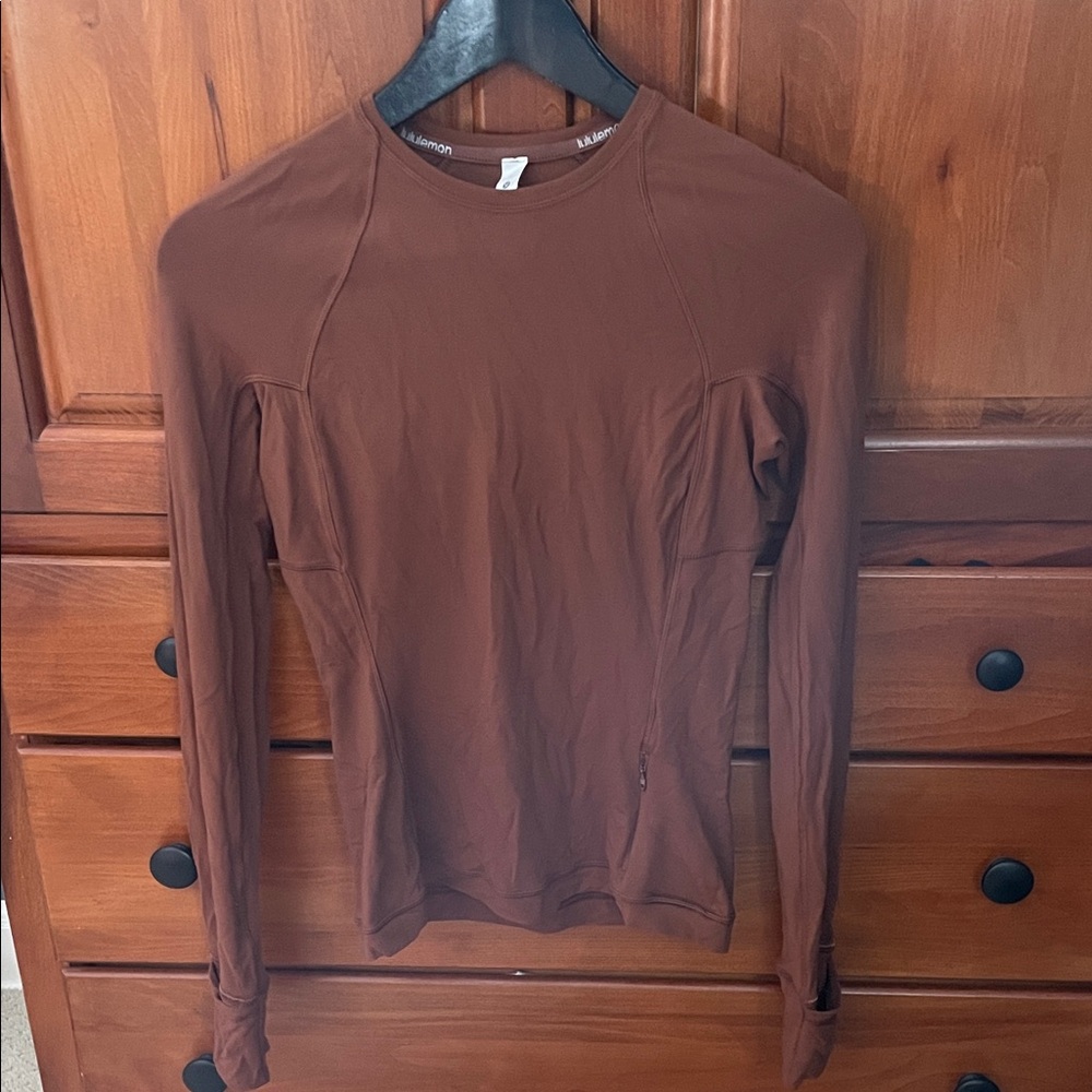 lululemon athletica Chocolate Long Sleeve Women's Top
